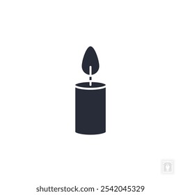 Candle icon. Candle Symbol sign for mobile concept and web design. Vector icon, Logo illustration, Vector graphics