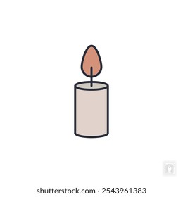 Candle icon. Candle Symbol sign for mobile concept and web design. Vector icon, Logo illustration, Vector graphics