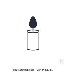 Candle icon. Candle Symbol sign for mobile concept and web design. Vector icon, Logo illustration, Vector graphics