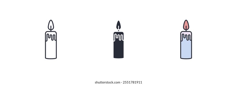 candle icon. candle Symbol sign for mobile concept and web design. Vector icon, Logo illustration, Vector graphics