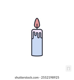 candle icon. candle Symbol sign for mobile concept and web design. Vector icon, Logo illustration, Vector graphics