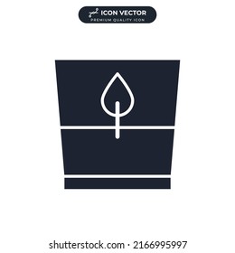 candle icon symbol template for graphic and web design collection logo vector illustration