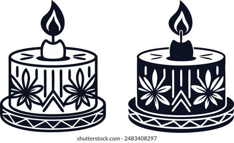 Candle icon symbol template for graphic and web design collection logo vector illustration