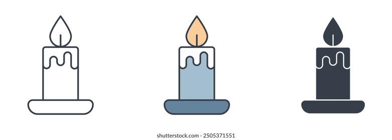 Candle icon symbol vector illustration isolated on white background