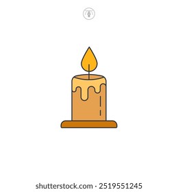 Candle icon symbol vector illustration isolated on white background