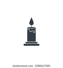 Candle icon symbol vector illustration isolated on white background