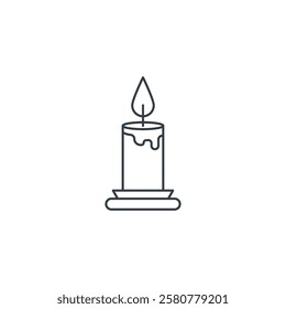 Candle icon symbol vector illustration isolated on white background