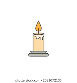 Candle icon symbol vector illustration isolated on white background