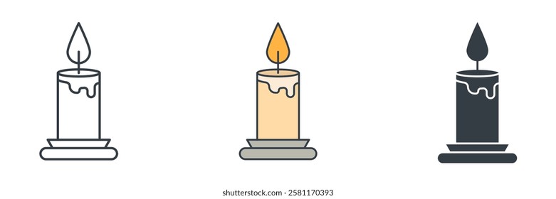 Candle icon symbol vector illustration isolated on white background