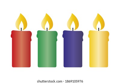 Candle icon symbol. Xmas candle logo sign shape. Vector illustration image. Isolated on white background.