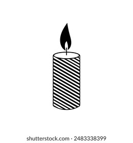 Candle icon template black color editable. Candle icon symbol Flat vector illustration for graphic and web design.