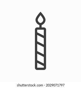 candle icon template color editable. candle symbol vector sign isolated on white background.