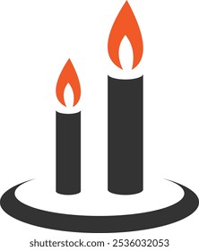Candle icon template symbol illustration design burning simple style vector