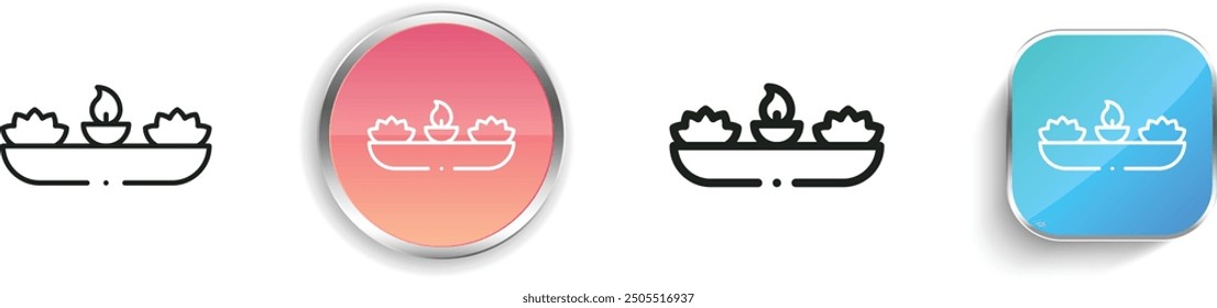 candle icon. Thin Linear, Regular and Button Style Design Isolated On White Background