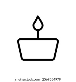 Candle icon Thin vector set