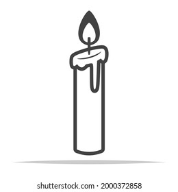 Candle icon transparent vector isolated