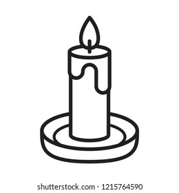 candle icon in trendy flat style 