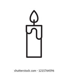 Candle Icon In Trendy Flat Style 