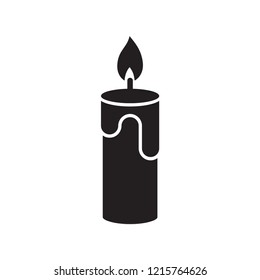 candle icon in trendy flat style 