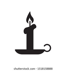 Candle icon in trendy flat style design. Vector graphic illustration. Suitable for website design, logo, app, and ui. EPS 10.