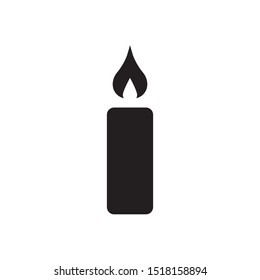 Candle icon in trendy flat style design. Vector graphic illustration. Suitable for website design, logo, app, and ui. EPS 10.