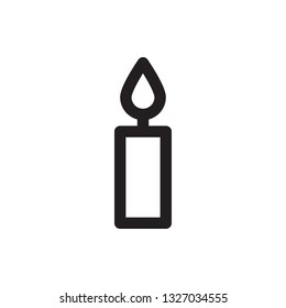 Candle icon in trendy outline style design. Vector graphic illustration. Editable vector stroke. EPS 10. 