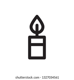 Candle icon in trendy outline style design. Vector graphic illustration. Editable vector stroke. EPS 10. 