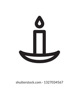 Candle icon in trendy outline style design. Vector graphic illustration. Editable vector stroke. EPS 10. 