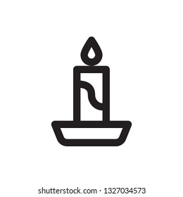 Candle icon in trendy outline style design. Vector graphic illustration. Editable vector stroke. EPS 10. 