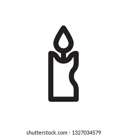 Candle icon in trendy outline style design. Vector graphic illustration. Editable vector stroke. EPS 10. 