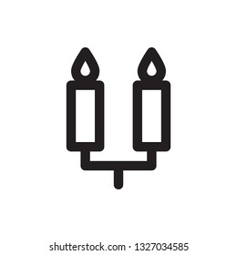 Candle icon in trendy outline style design. Vector graphic illustration. Editable vector stroke. EPS 10. 