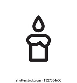 Candle icon in trendy outline style design. Vector graphic illustration. Editable vector stroke. EPS 10. 