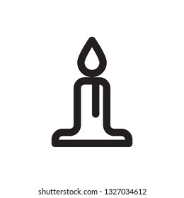 Candle icon in trendy outline style design. Vector graphic illustration. Editable vector stroke. EPS 10. 