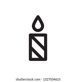 Candle icon in trendy outline style design. Vector graphic illustration. Editable vector stroke. EPS 10. 