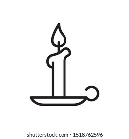 Candle icon in trendy outline style design. Vector graphic illustration. Suitable for website design, logo, app, and ui. Editable vector stroke. EPS 10.