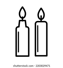 Candle icon in trendy vector design illustration