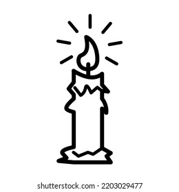 Icono de velas en la ilustración de diseño vectorial de moda