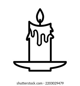 Icono de velas en la ilustración de diseño vectorial de moda