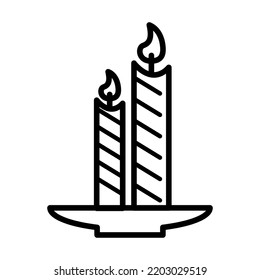 Icono de velas en la ilustración de diseño vectorial de moda