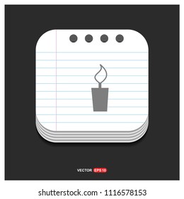 Candle Icon - vector icon