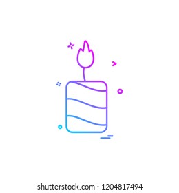 candle icon vector