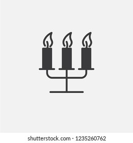 Candle icon vector