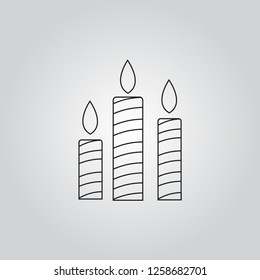 Candle icon vector