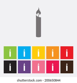 Candle icon - Vector