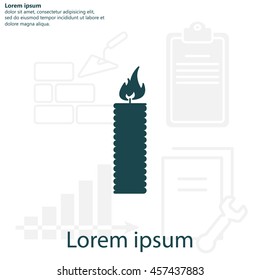 Candle icon - Vector