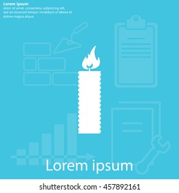 Candle icon - Vector