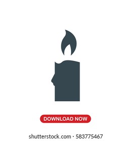 Candle icon vector