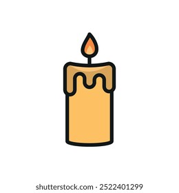 Candle icon vector basic design simple and modern concept graphic