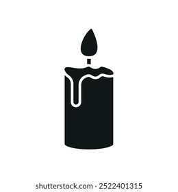 Candle icon vector basic design simple and modern concept graphic