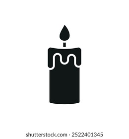 Candle icon vector basic design simple and modern concept graphic